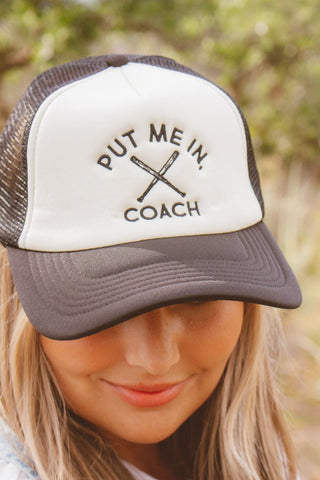 Put Me in Coach Trucker Hat - Hats - ANDI