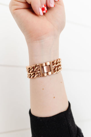 Rose Gold Double Chain Watch Band - Apple Watch Bands - ANDI