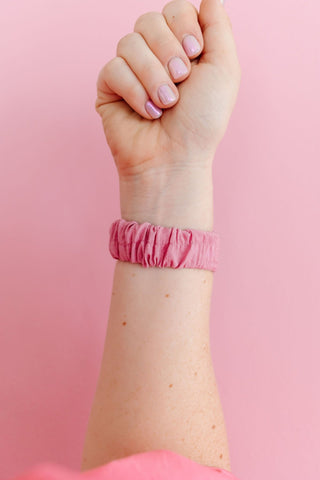 Rouge Pink Scrunchie Watch Band for Fitbit Versa - Fitbit - ANDI