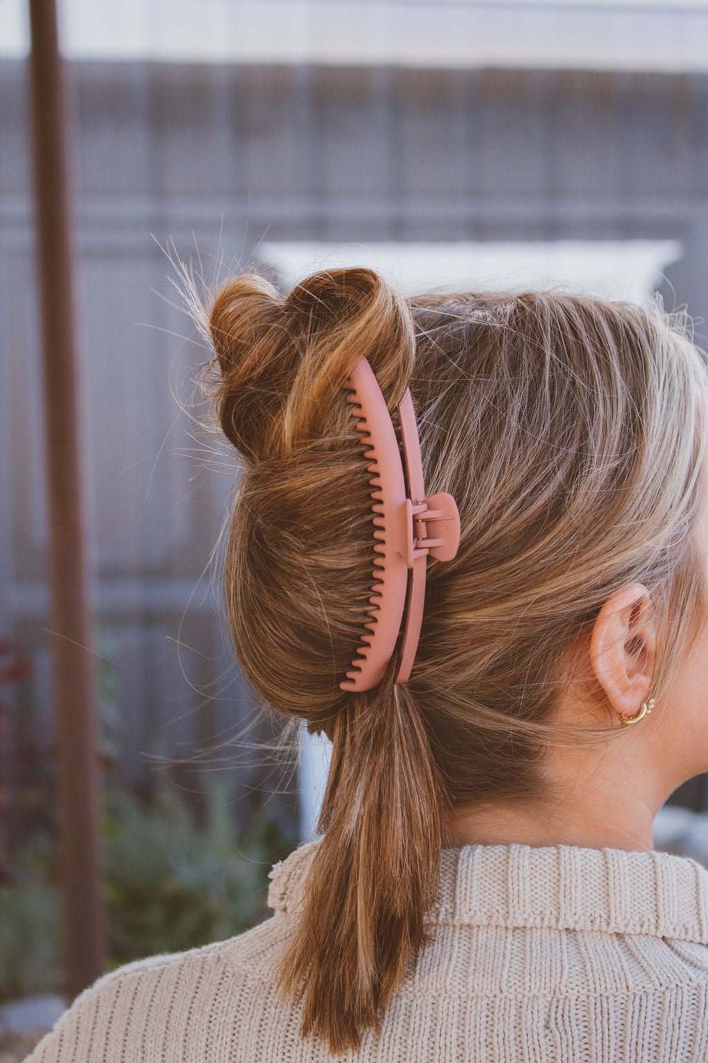 French twist with claw clip store