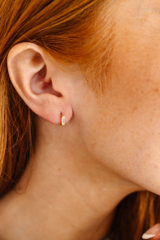 Tiny Crystal Huggies - Hypoallergenic - Earrings - ANDI