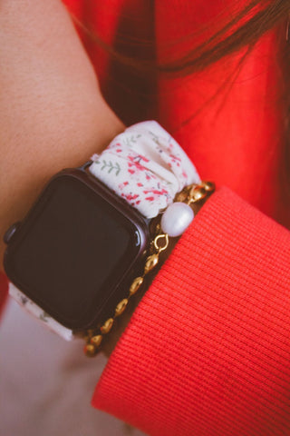 True Love Floral Scrunchie Band Compatible with Apple Watch - Apple Watch Bands - ANDI