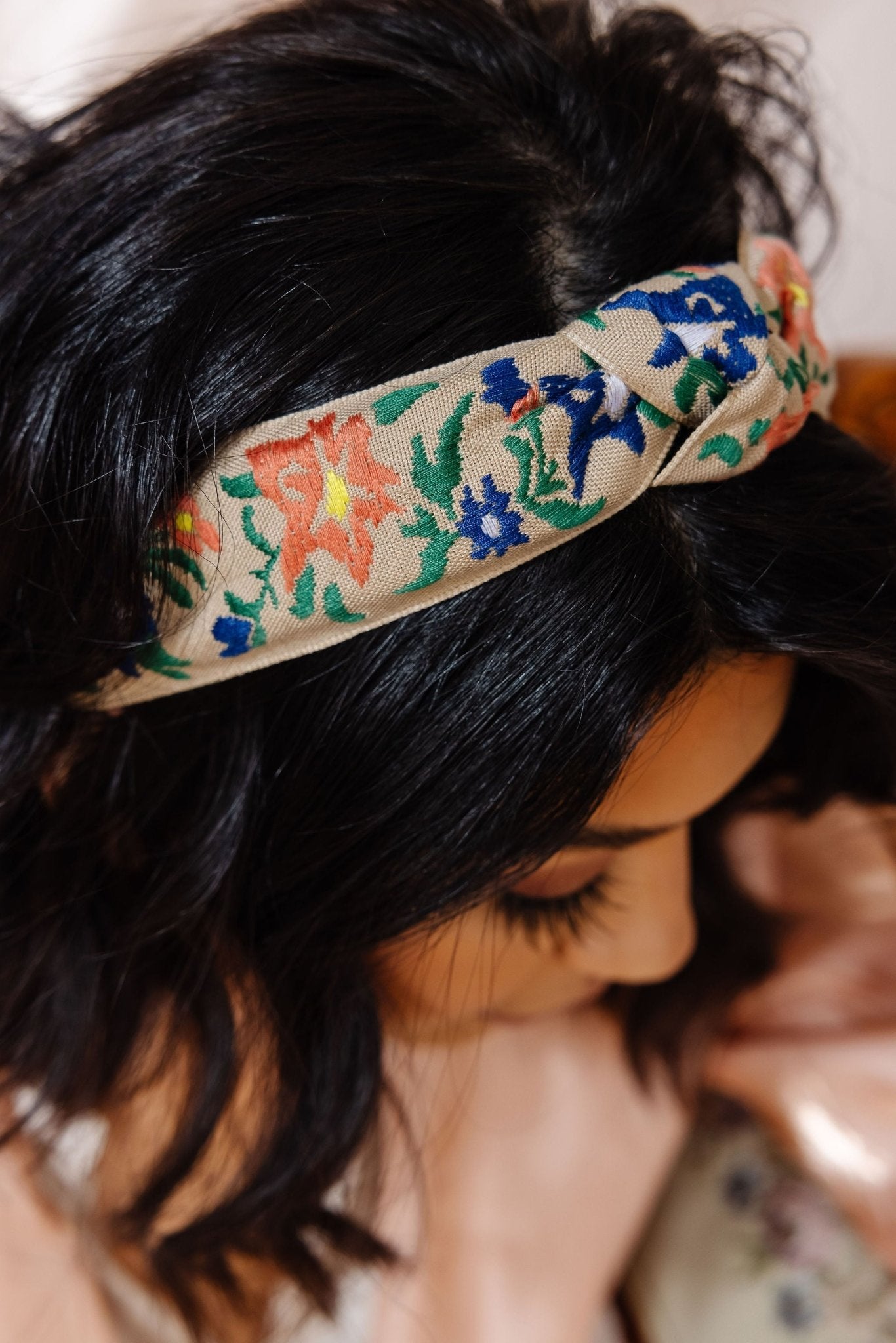 Vintage Floral Hard Headband – ANDI